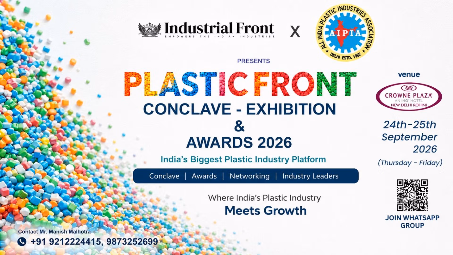 Plasticfront Conclave, Exhibition & Awards 2026 - Visitor Pass
